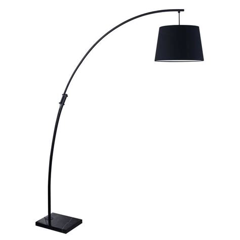 Base de Lampadaire Arc métal E27 60W base marbre 35x25 cm noir