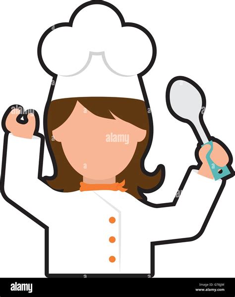 Chef Cartoon Icon Cooking And Menu Design Vector Graphic Stock Vector