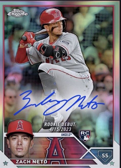 2023 Topps Chrome Update RC Rookie Auto Signature ZACH NETO Digital EBay