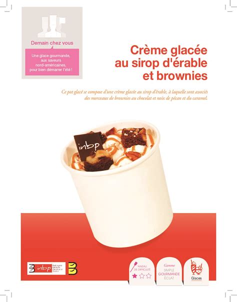 Crème glacée au sirop d érable et brownies Les Nouvelles de la