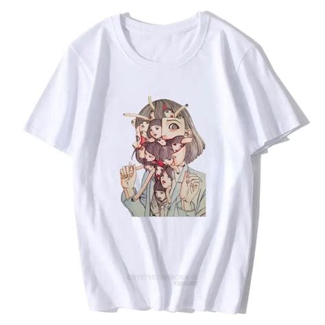 Camisetas De Manga Junji Ito Para Hombre Camisetas Informales Para Ni A