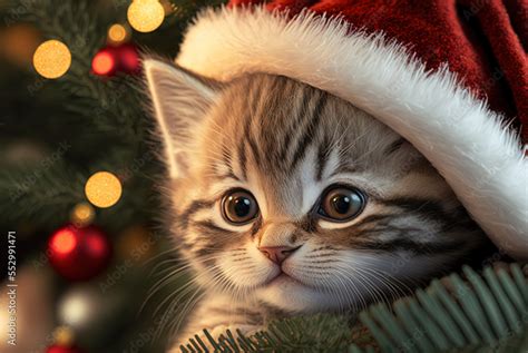 Christmas Kitten Wallpaper