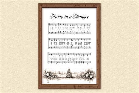 Vintage Christmas Carol Sheet Music Printable Wall Art