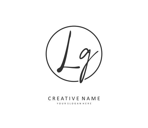 Lg Initial Letter Handwriting And Signature Logo A Concept Handwriting