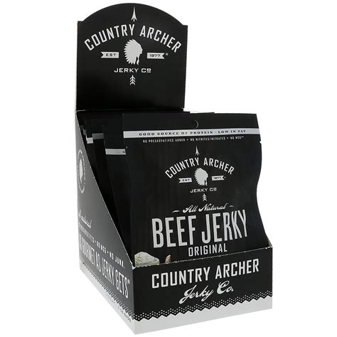 Country Archer Jerky Beef Jerky Original 12 Pack 1 5 Oz 42 G Each Iherb