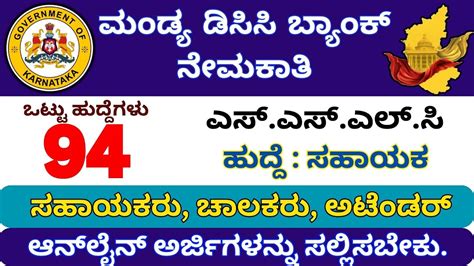 ಮಂಡ್ಯ ಡಿಸಿಸಿ ಬ್ಯಾಂಕ್ ನೇಮಕಾತಿ 2024 Mandya Dcc Bank Recruitment 2024