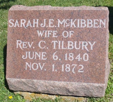 Sarah J E McKibben Tilbury 1841 1872 Mémorial Find a Grave