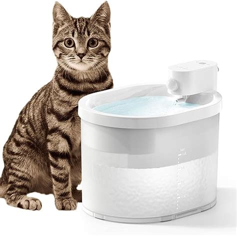 uahpet Fontaine à Eau Chat sans Fil et à Piles Fontaine Chat Ultra