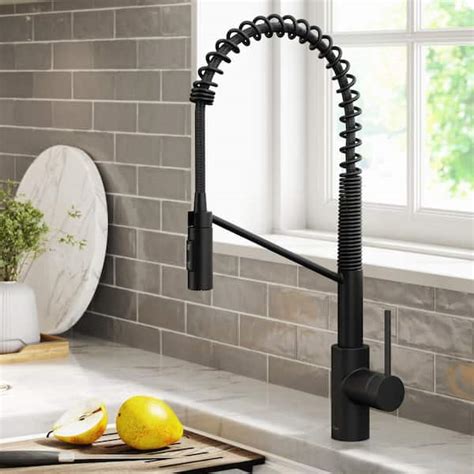 Kraus Oletto Single Handle Pull Down Sprayer Kitchen Faucet With