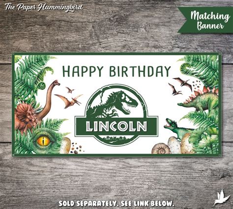 Jurassic World Birthday Banner Jurassic Park Birthday Banner Etsy