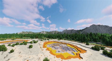 Made A Yellowstone Inspired Area On My World Painter Map R Minecraft