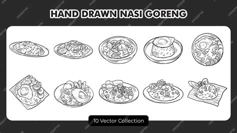 Premium Vector Hand Drawn Nasi Goreng