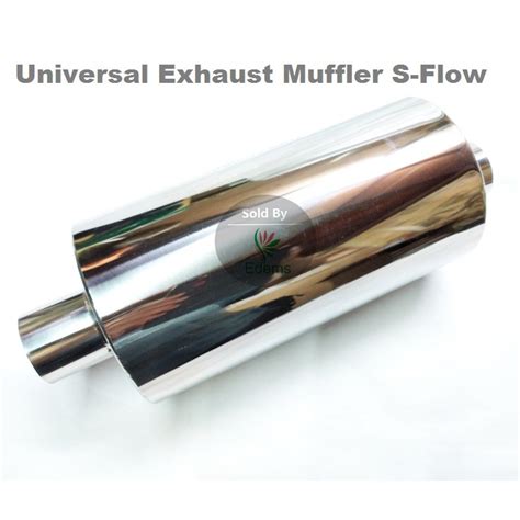 Universal Muffler Exhaust 2 Inlet Stainless Steel Exhaust Muffler Pipe