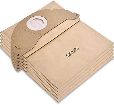 Pack Of 5 Filter Bags For Karcher 6 904 322 0 Vacuum Cleaner Bags For