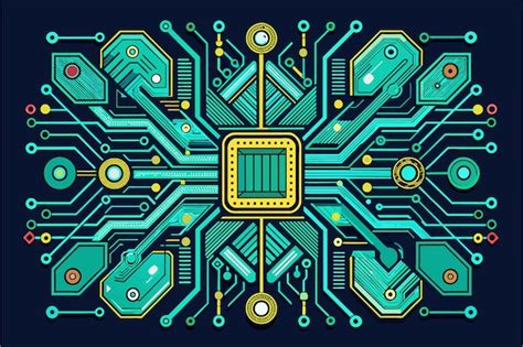 Premium Vector Abstract Circuit Board Vector Minimal Circuit Board