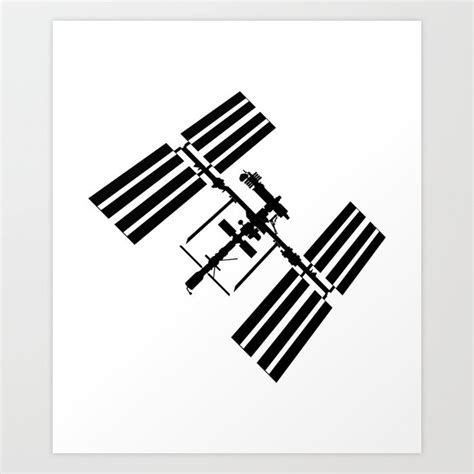 International Space Station Silhouette Art Print by Aaron-H | Society6