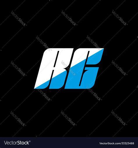 Rg letter logo design on black background Vector Image