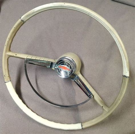 Find 1965 66 Chevy Deluxe Pickup Steering Wheel W Horn Bar And Button Original In Carson City