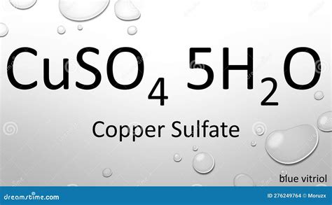 Copper Sulfate Formula On Waterdrop Background Stock Photography ...