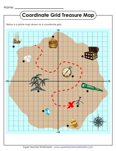 Blank Treasure Map Grid