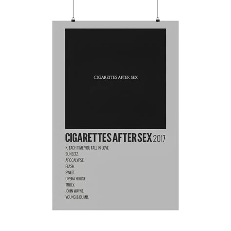 Cigarettes After Sex Poster Cigarettes After Sex Album Poster Cigarettes After Sex Cigarettes