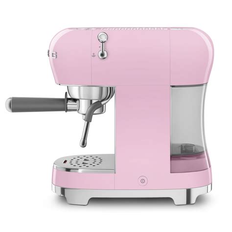 Smeg Ecf Pkuk Freestanding Retro Espresso Coffee Machine Pink