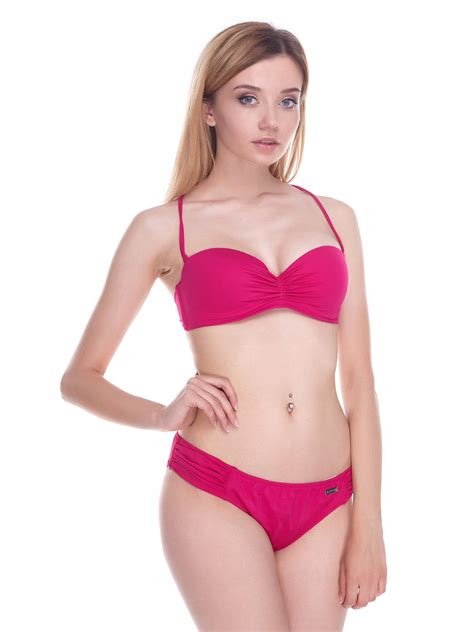 LASCANA STRÓJ KĄPIELOWY BIKINI FUKSJA RÓŻ 40 DÓŁ Cena Opinie Doły od bikini 13172390830