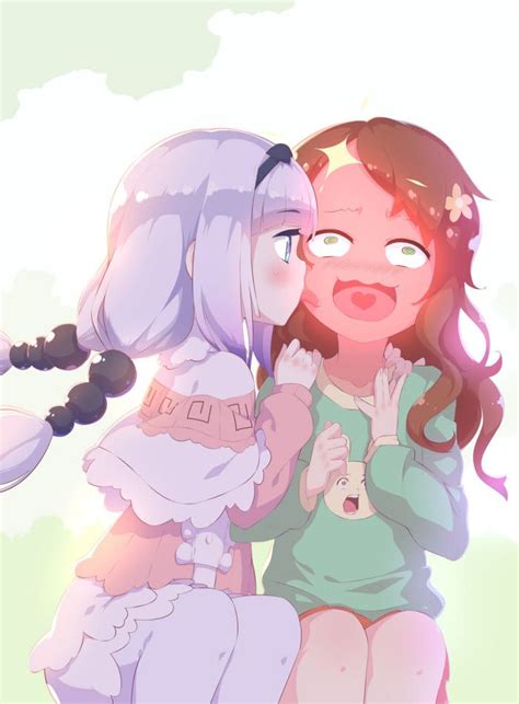 Kanna Kamui And Saikawa Riko From Miss Kobayashis Dragon Maid Artist