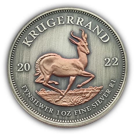 Krugerrand Oz Srebrna Moneta Rose Gold Antique Smocza Mennica