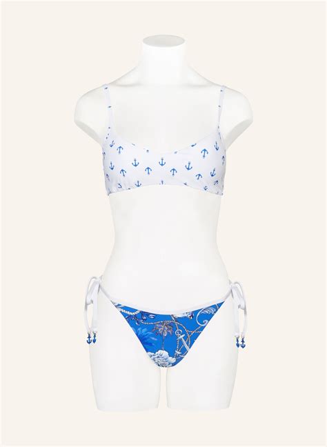 Seafolly Triangel Bikini Hose Ahoy Zum Wenden In Weiss Blau