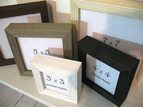 Shadowbox Square Barnwood Frames Deep 3x3 4x4 5x5 6x6 7x7 Black White