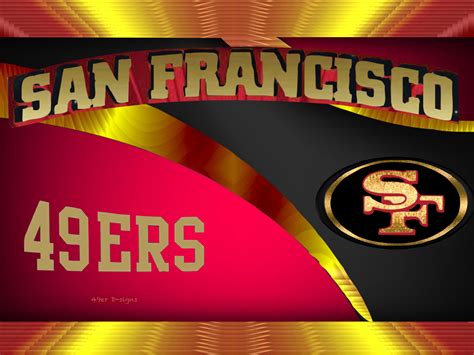 San Francisco 49ers Logo on Red and Gold Background