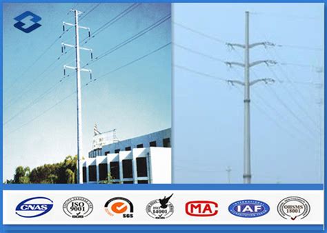 KV KV Hot Dip Galvanized Electrical Power Pole Transmission Line Tubular Steel Poles