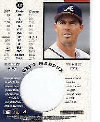 Pinnacle Mint Atlanta Braves Baseball Card Greg Maddux Ebay