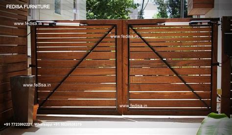 Iron Pipe Gate Design Catalogue Modern Metal And Wood Fence Different ...