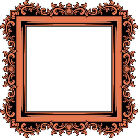 Vector square frame with ornament illustration 36049591 Vector Art at ...