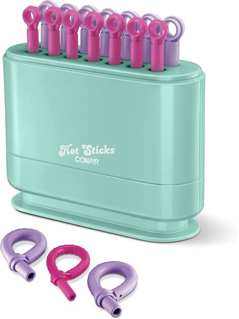 Conair HOT STICKS Silicone Hot Roller Set With Small And Medium Rollers No Clips Needed