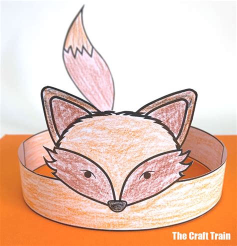 Fox Hat Printable Craft The Craft Train