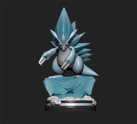 Stl File Pokemon Alolan Sandshrew And Sandslash Figure D Printable