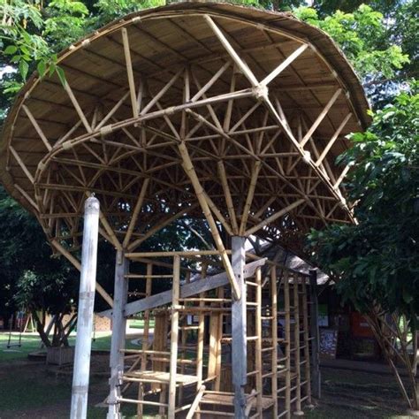 Bamboo Space Frame Playground Bamboo Earth Architecture Space Frame