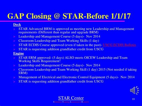 PPT USCG STCW CFR Final Rule STAR Center Summary PowerPoint