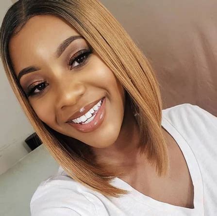 Ombre Honey Blonde Straight Hair Glueless X Lace Front Bob Wigs Hermosa Hair