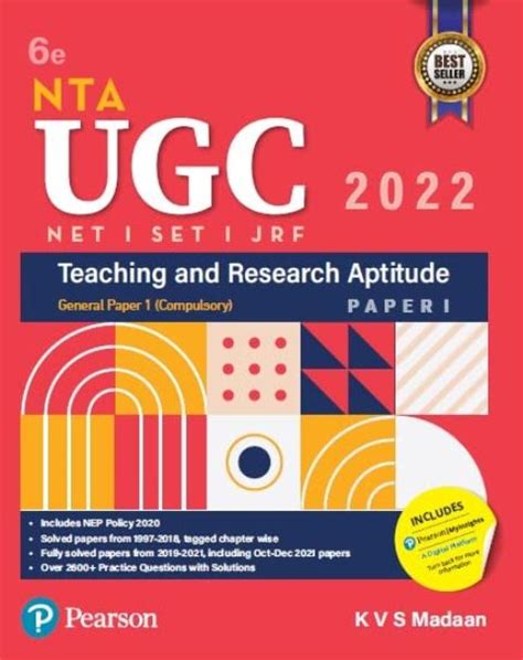 Buy Online Pearson Nta Ugc Net Paper 1 E Kvs Madan 2022 Edition At