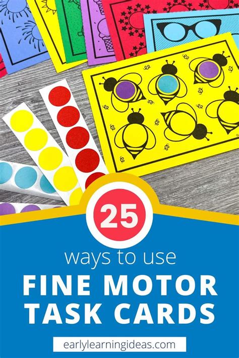 25 Fun Ways To Use Fine Motor Task Cards With Your Kids Fine Motor