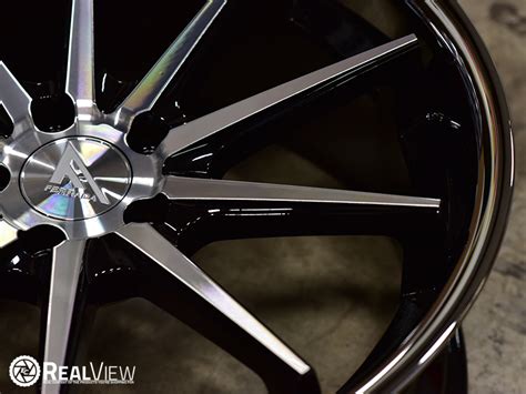 Realview Of Ferrada Fr4 Machined Black W Chrome Lip 20x9 20