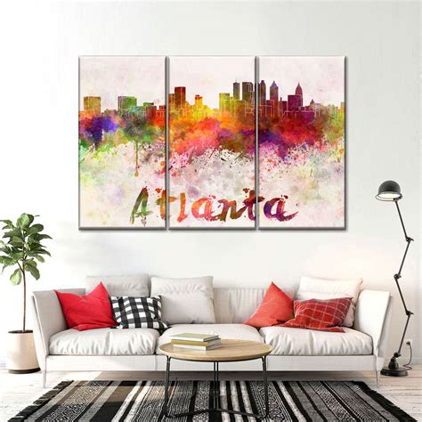 Atlanta Skyline Colors Wall Art: Canvas Prints, Art Prints & Framed Canvas