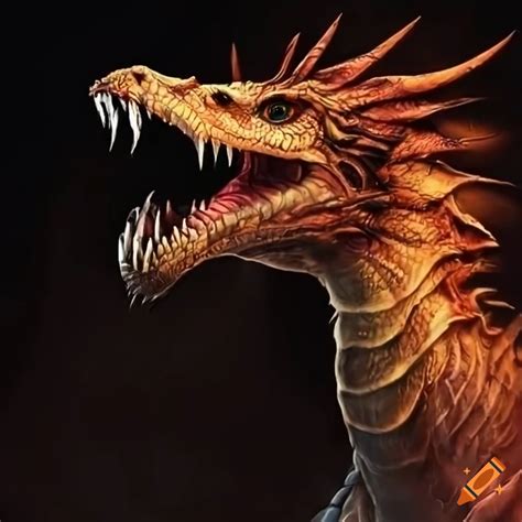 Realistic Portrayal Of A Dragon