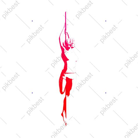 Pole Dance Silhouette Illustration Png Psd Éléments Graphiques