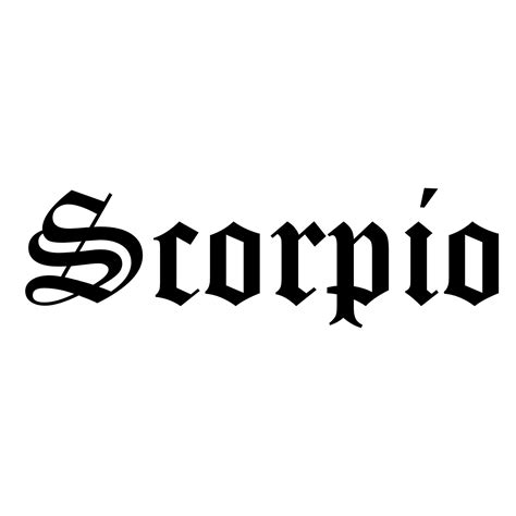 Gothic Font Scorpio Etsy