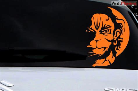 Angry Hanuman Car Sticker Fits In All Cars Wallmantra